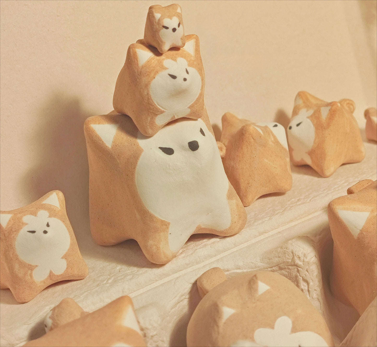 Gohobi x Little Diary Handmade Ceramic Akita Shiba Inu Dog