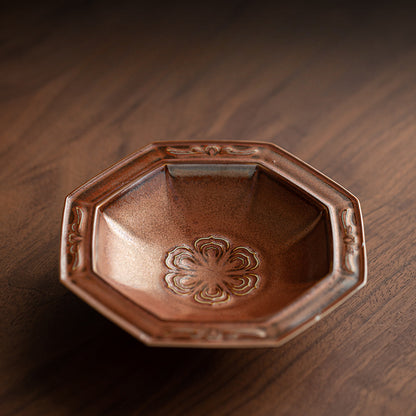 Gohobi Traditional Japanese Glazed Fruit Nuts Small Plate - Octagon 005