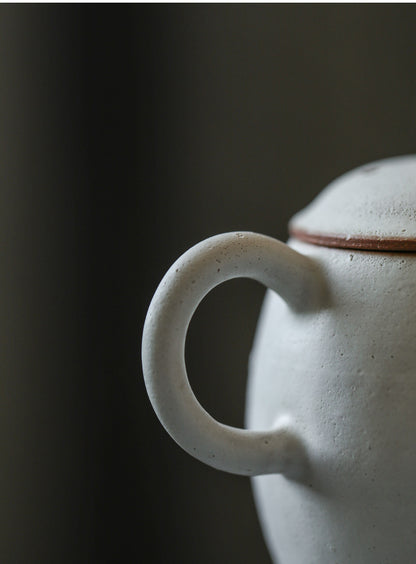 Gohobi Handmade Pulverised Kohiki White Teapots