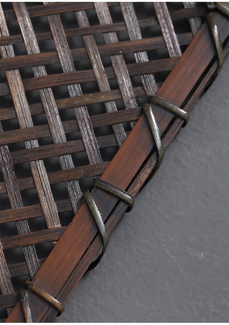 Gohobi Handmade Lacquered Bamboo Woven Tea Mat