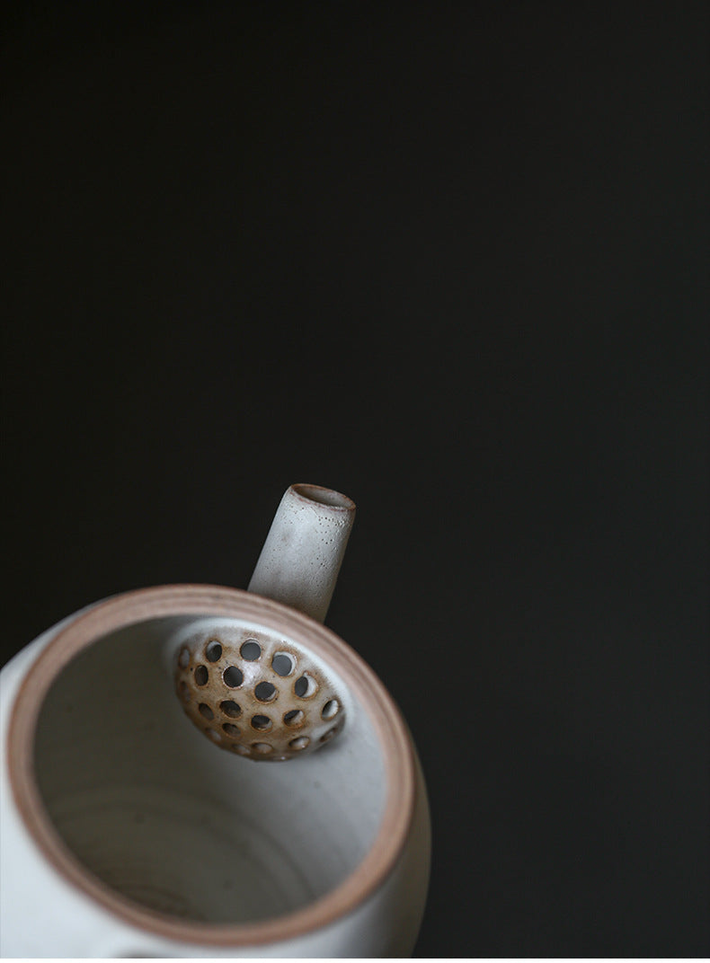 Gohobi Handmade Pulverised Kohiki White Teapots