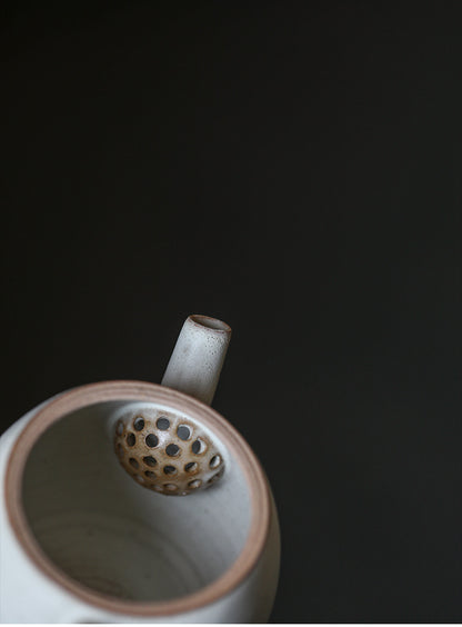 Gohobi Handmade Pulverised Kohiki White Teapots