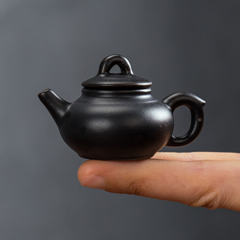 Gohobi Handmade Ceramic YiXing Clay Mini Teapot Ornament Tea pet