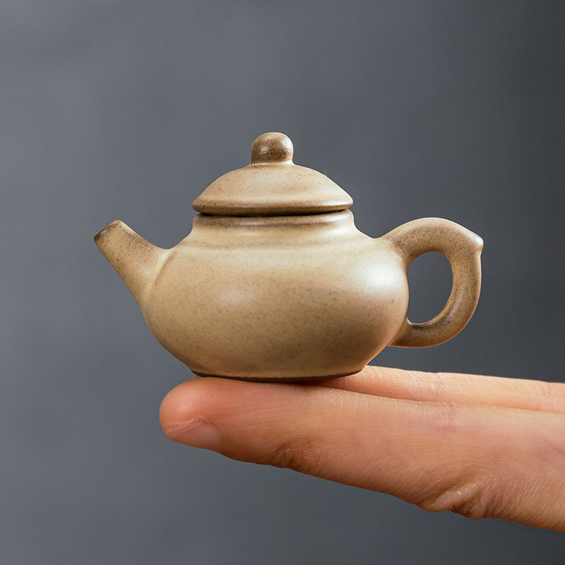 Gohobi Handmade Ceramic YiXing Clay Mini Teapot Ornament Tea pet