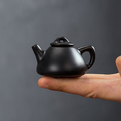 Gohobi Handmade Ceramic YiXing Clay Mini Teapot Ornament Tea pet