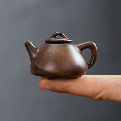 Gohobi Handmade Ceramic YiXing Clay Mini Teapot Ornament Tea pet