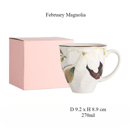 [Made In Japan] Gohobi Japanese Flowers Mug Coffee Cup