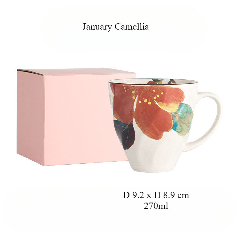 [Made In Japan] Gohobi Japanese Flowers Mug Coffee Cup