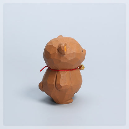 Gohobi Handcrafted Wooden Bear Ornament