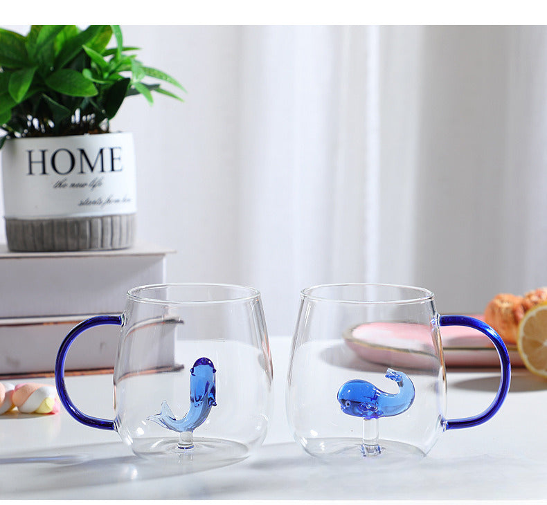 Gohobi Animal & Plant Colourful Glass Tea Mug