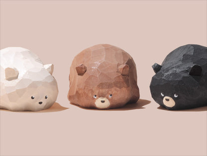 Gohobi Hand-Carved Little Bear Figurine
