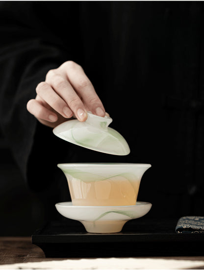 Gohobi Ancient Glazed Three-Talented Cover Gaiwan