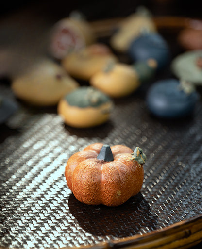 Yixing Purple Sand Spray Pastèque Thé Pet Fait Main Grenouille, Citrouille, Graines de Lotus, Citron, Fève Service à Thé, Sculpture En Gros