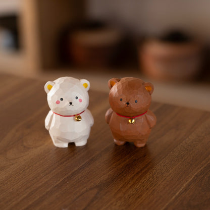 Gohobi Handcrafted Wooden Bear Ornament
