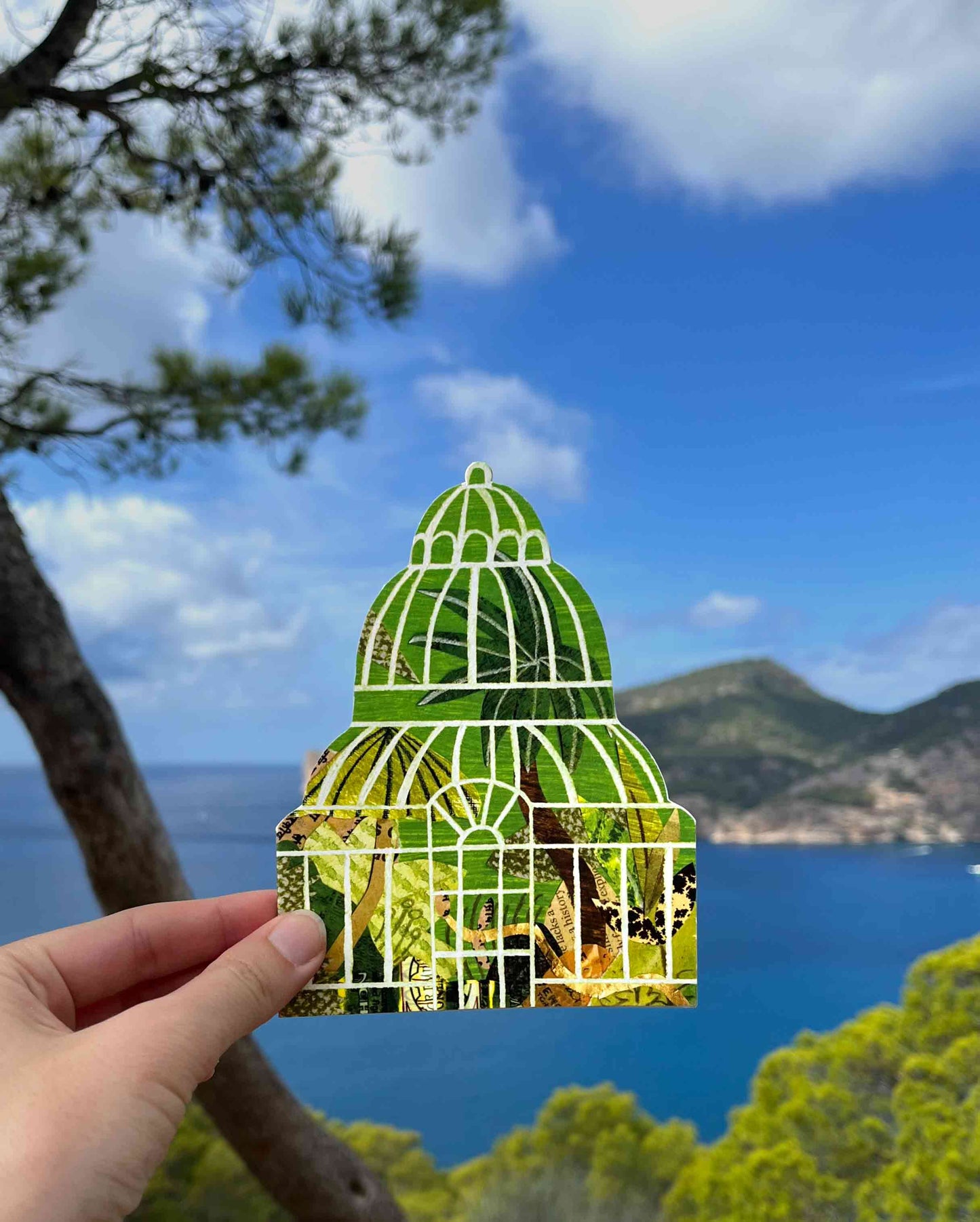 Mortlake Papers Palm House Shaped Greeting Card [Made in the UK]