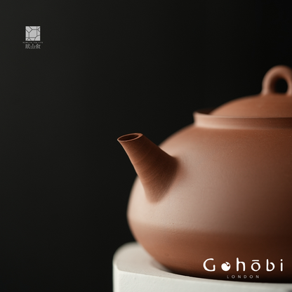 [賦山敘 x Gohobi] Gohobi Side Handle Ceramic Teapot – Red Clay Pot with Charcoal Stove or Electric Heating Kettle