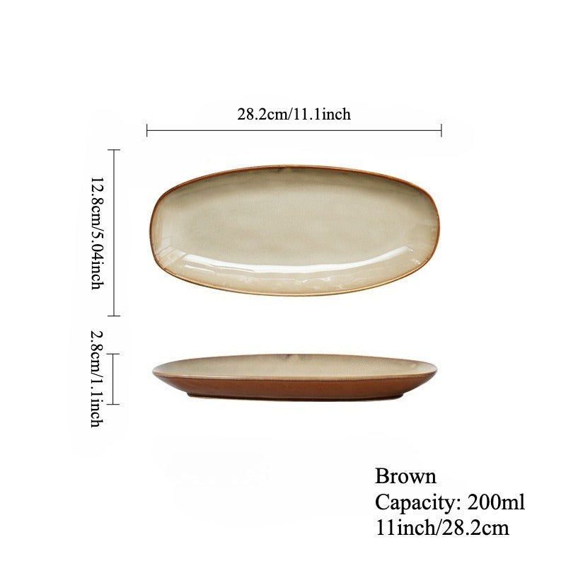 Gohobi Kiln-Change Oval Plate