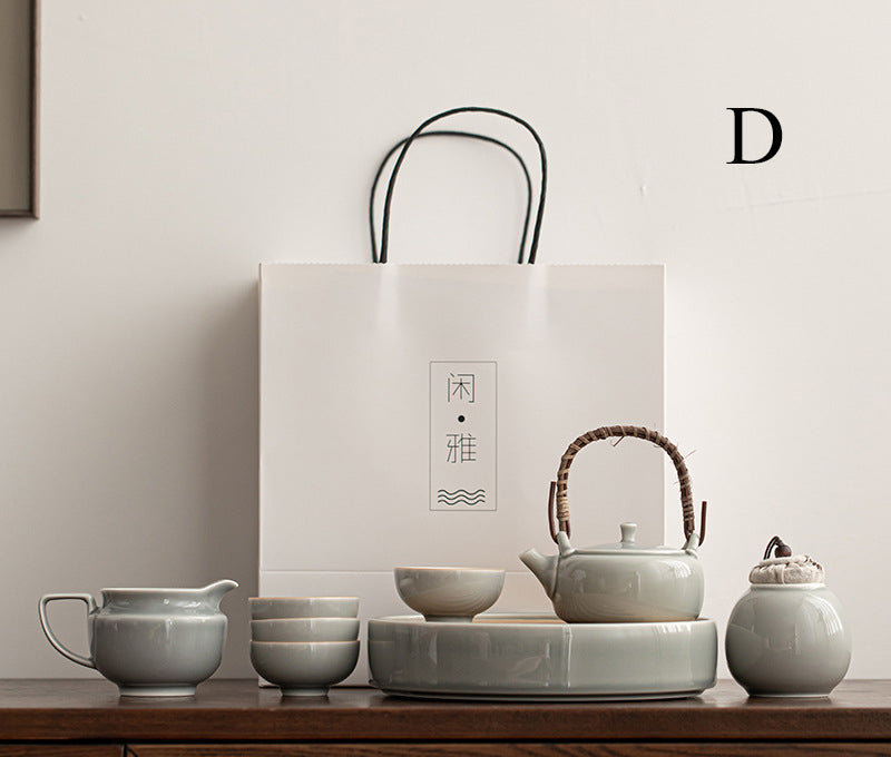 Gohobi Japanese Style Ice Grey and Green Tea Set 001