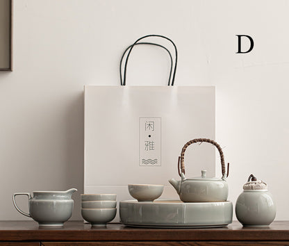 Gohobi Japanese Style Ice Grey and Green Tea Set 001