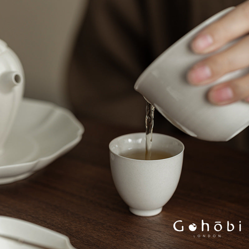 Gohobi Wood Ash Glaze Teacup – Plain Ceramic Small Gongfu Tea Cup