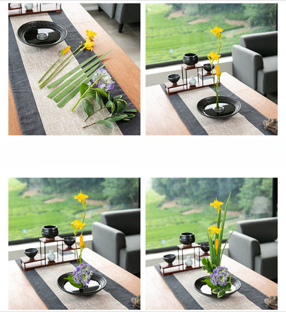 Gohobi Large Ikebana Three-legged Japanese Style Vase 008