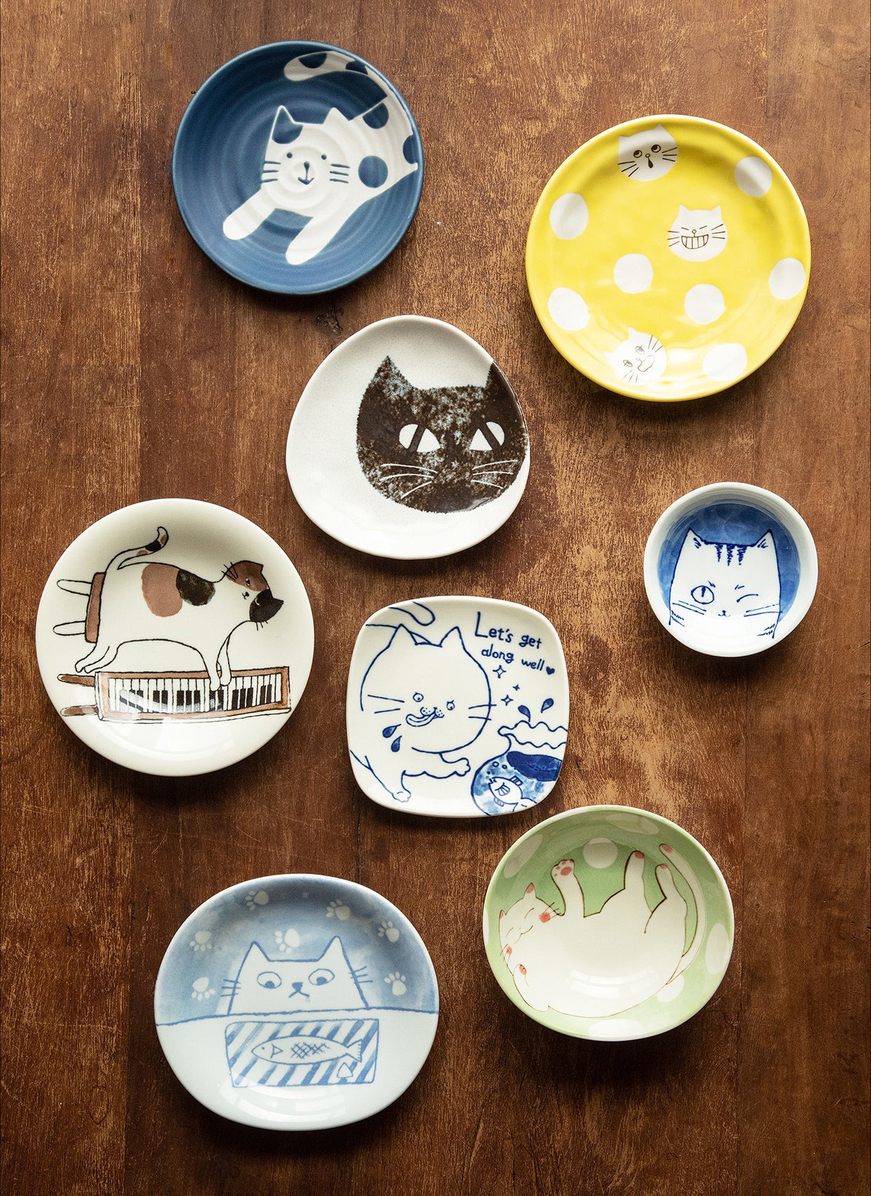 [Made In Japan] Gohobi Japanese Cats Plate