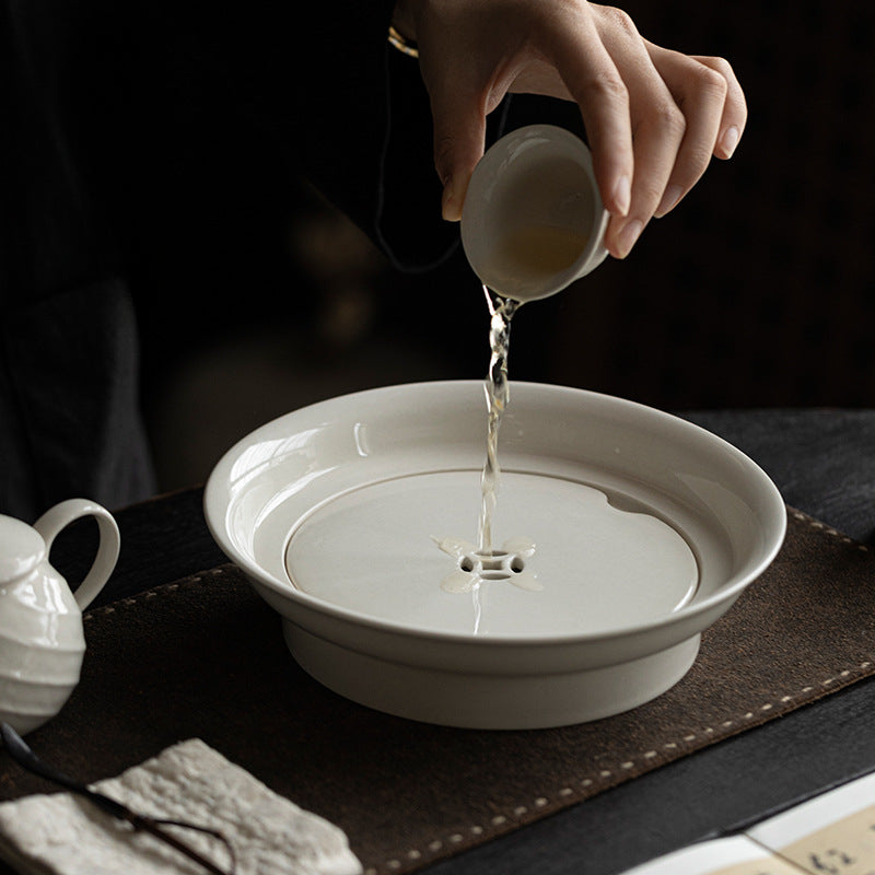 Gohobi Grass Ash Glaze Ceramic Large Tea Tray