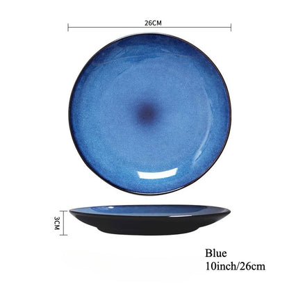Gohobi Kiln-Change Ceramic Flat Dining Plate