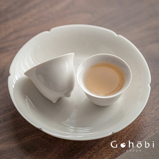 Gohobi Wood Ash Glaze Three-Legged Teacup – Handmade Song Style Gongfu Master Cup