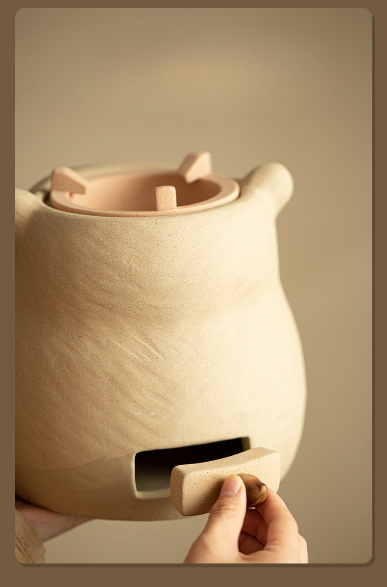 Gohobi Traditional Teapot and Stove Set 002 Capybara