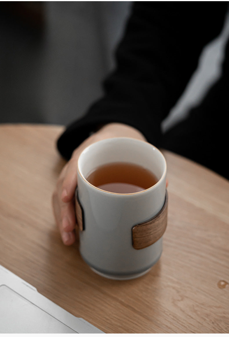 Gohobi Japanese Style Ice Grey and Green Tea Cup 001