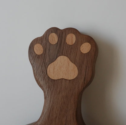 Gohobi Walnut Cat Paw Shape Tray