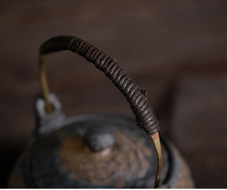 Gohobi Handmade Goldn Black Large Teapot
