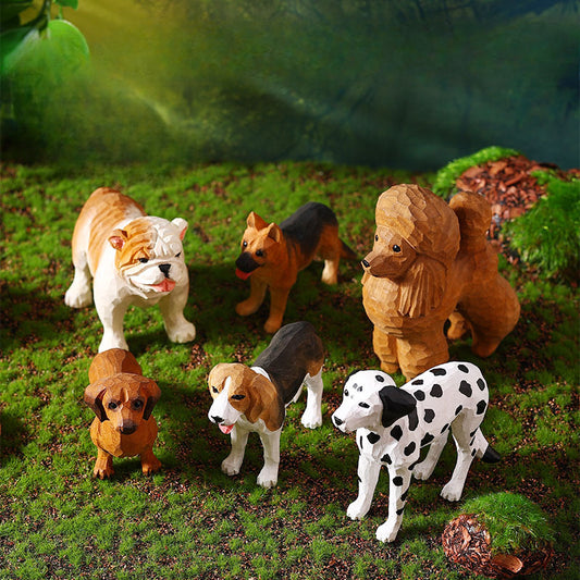 Gohobi Handcrafted Wooden Dogs Ornament