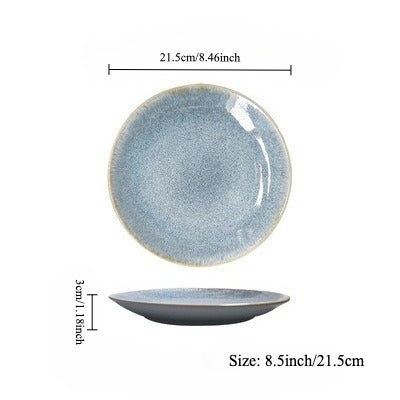 Gohobi Japanese-Style Ceramic Flat Plate