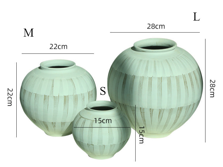 Gohobi Wabi-Sabi White Coarse Pottery Vase