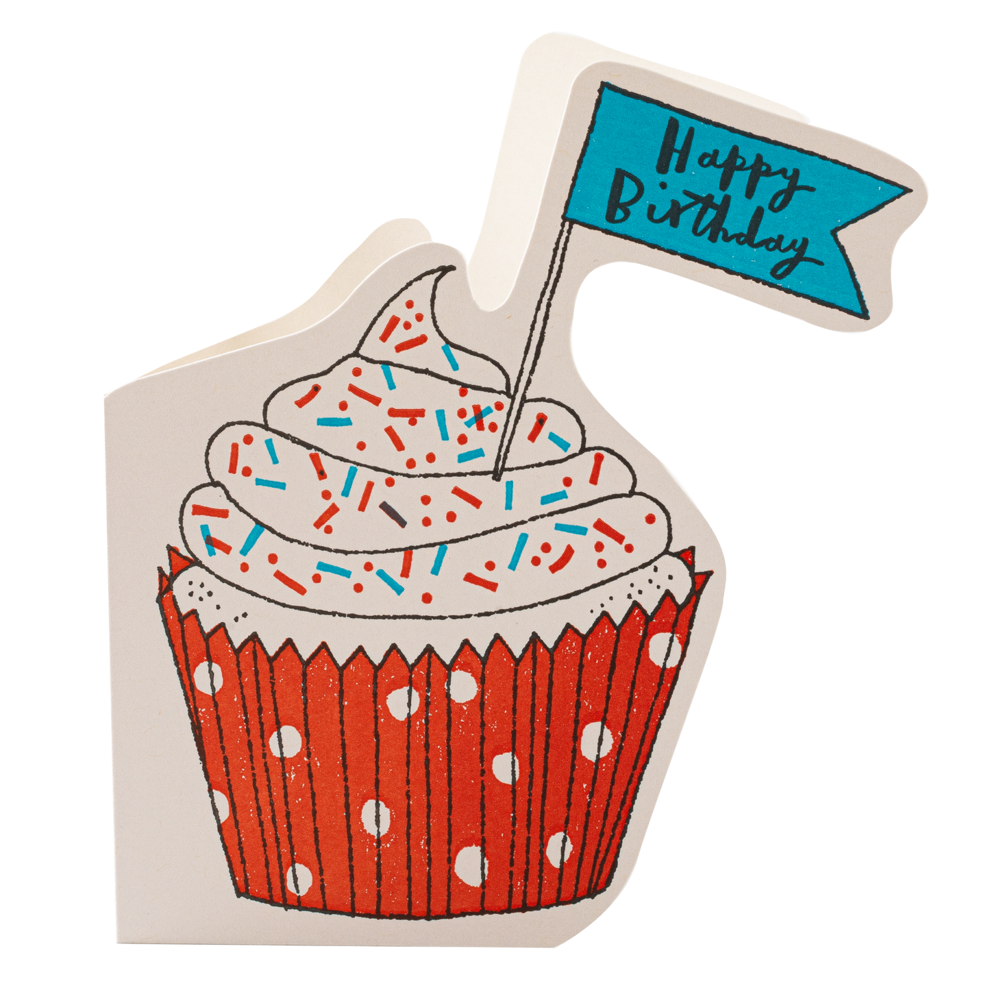 Cupcake Birthday  | Cut-Out - Greeting Card [Made in the UK]