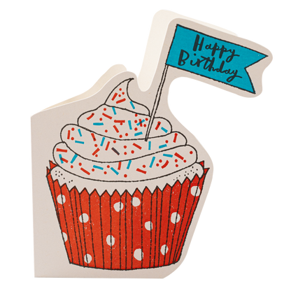 Cupcake Birthday  | Cut-Out - Greeting Card [Made in the UK]