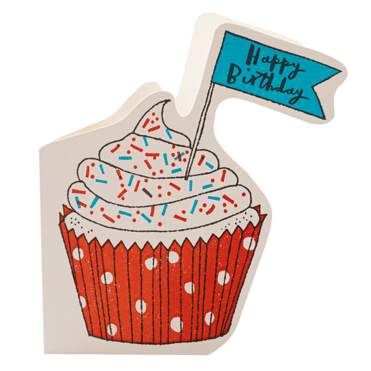 Archivist Gallery Cupcake Birthday  | Cut-Out - Greeting Card [Made in the UK]