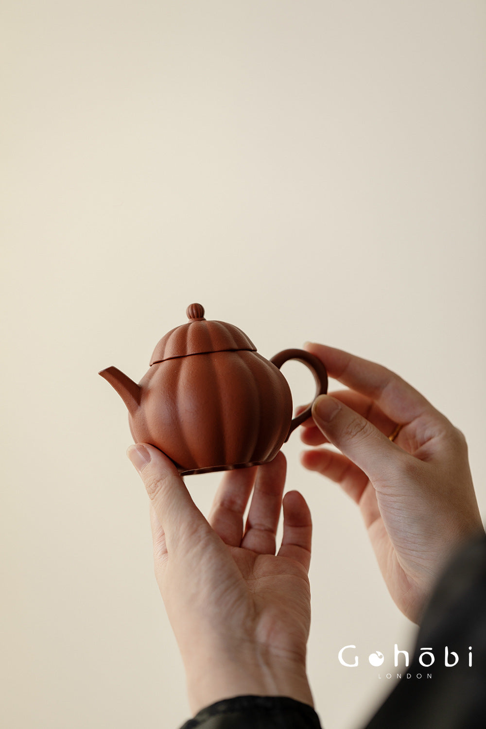 Gohobi Yixing Zisha Clay Travel Tea Set – Handmade Gongfu Tea Set with Leather Case