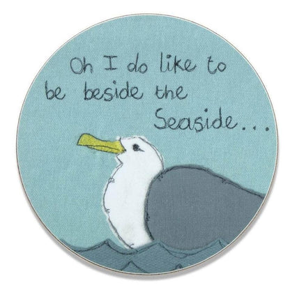 Gohobi x Poppy Treffry Cheeky Seagull - Individual Coaster [Made in the UK]
