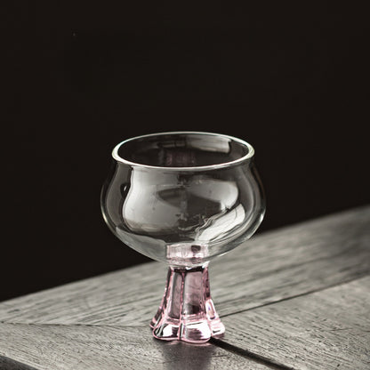 Gohobi High Borosilicate Glass Tall Footed Tea Cup – Transparent Heat-Resistant Master Cup for Gongfu Tea, Chinese Teaware for Home Use