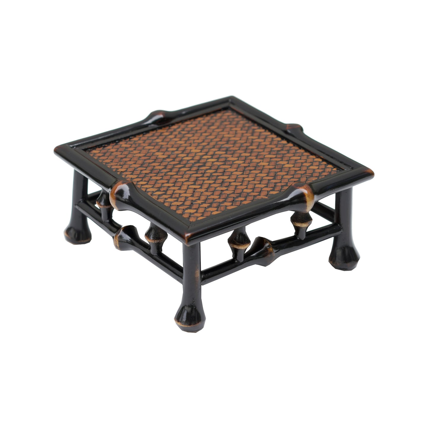 Gohobi Handmade Bamboo Display Table – Retro Tea Set Storage Shelf & Decorative Base