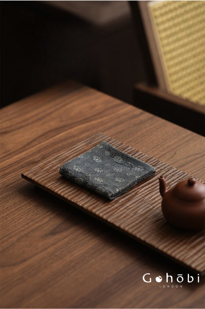 Gohobi Retro Lotus Tea Towel – Thick Absorbent Zen Tea Cloth for Tea Table