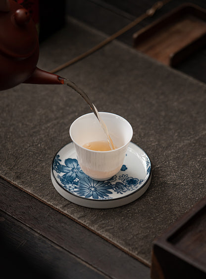 Gohobi Blue and White Ceramic Coaster