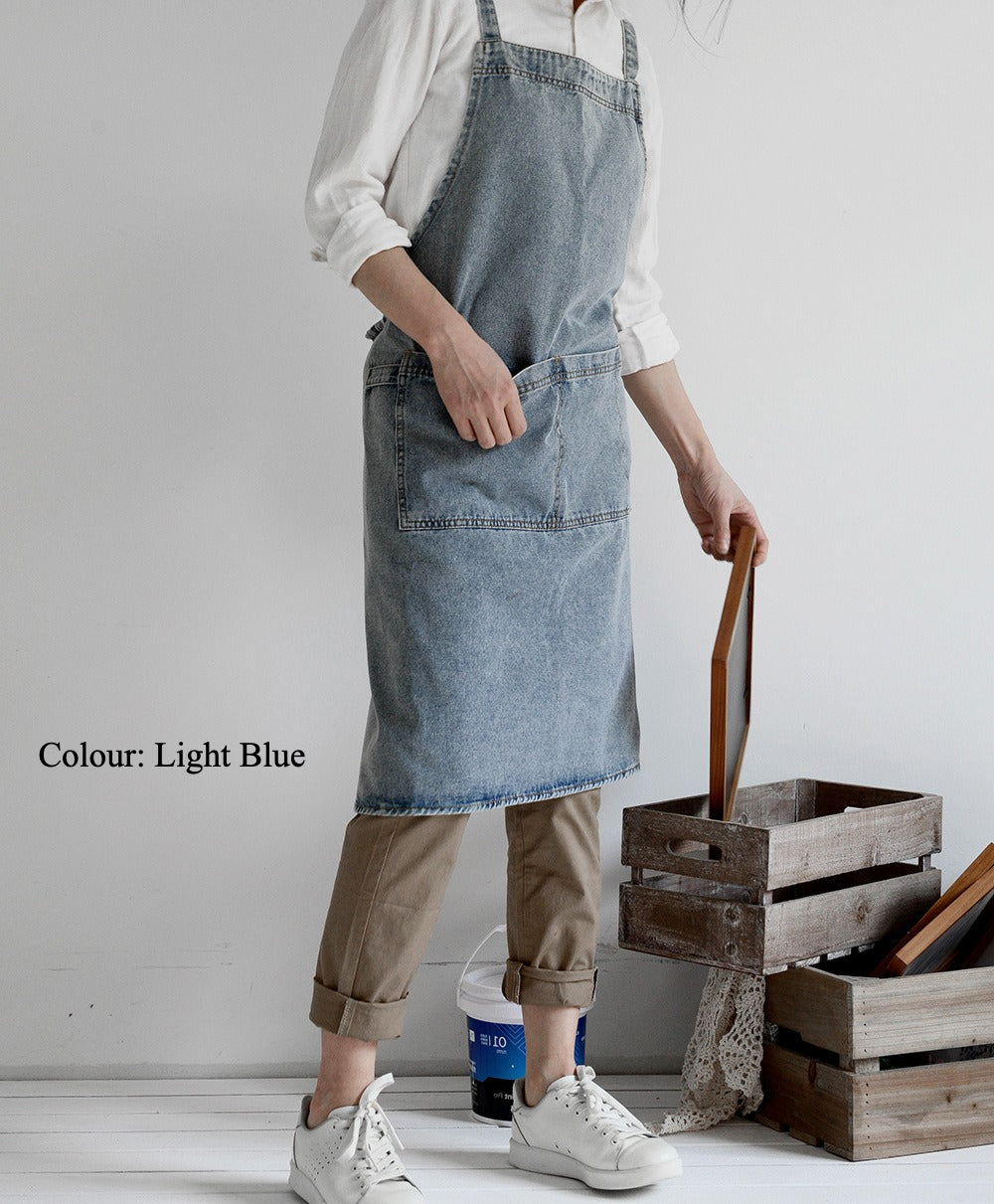 Gohobi Heavy-Duty Cotton Canvas Denim Apron