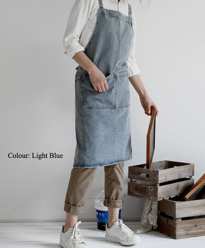 Gohobi Heavy-Duty Cotton Canvas Denim Apron