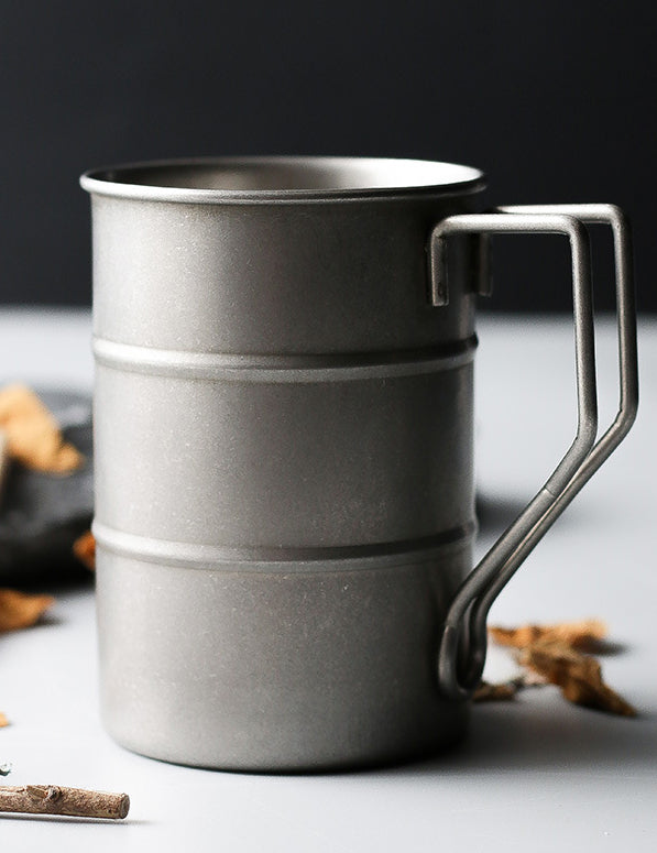 Gohobi Stainless Steel Mug Wooden Lid and Handle