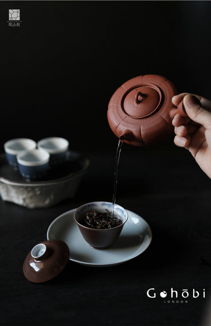 [賦山敘 x Gohobi] Gohobi Red Clay Side-Handle Teapot – Melon Edge Chaoshan Gongfu Tea Kettle