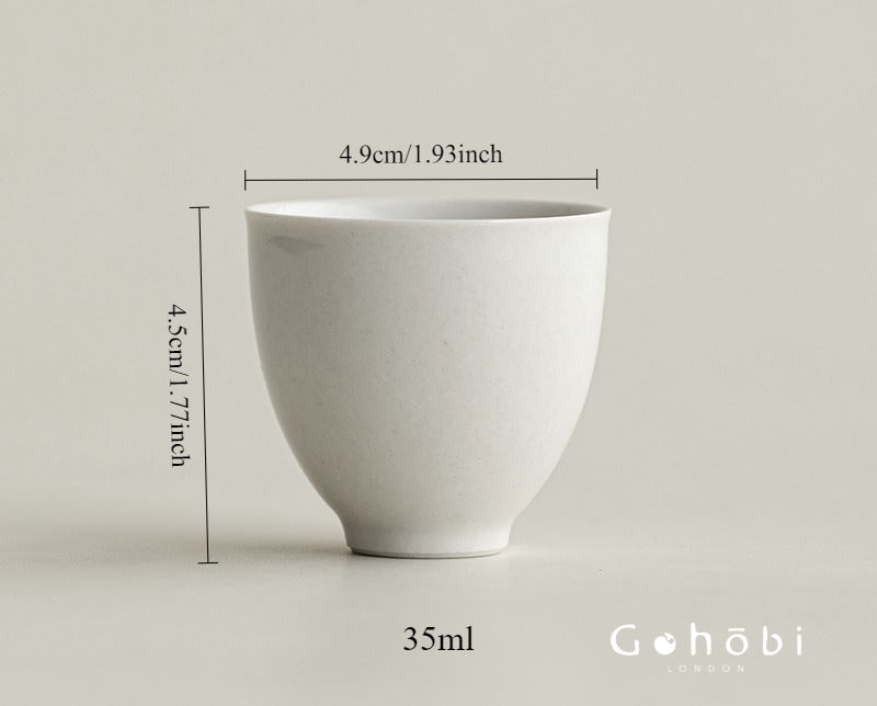 Gohobi Wood Ash Glaze Teacup – Plain Ceramic Small Gongfu Tea Cup